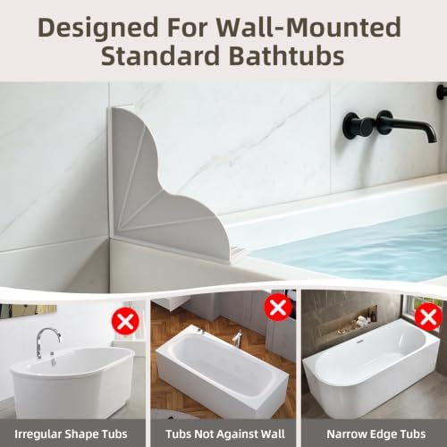 JET LAG 2 Pack Silicone Shower Splash Guard with Strong Suction Cups