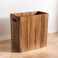 LiTY 3 Gallons Solid Acacia Wood Wastebasket