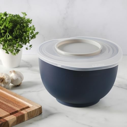 Oster 12 Piece Nesting Mixing Bowl Set, 3 Bowls with Lids & 6