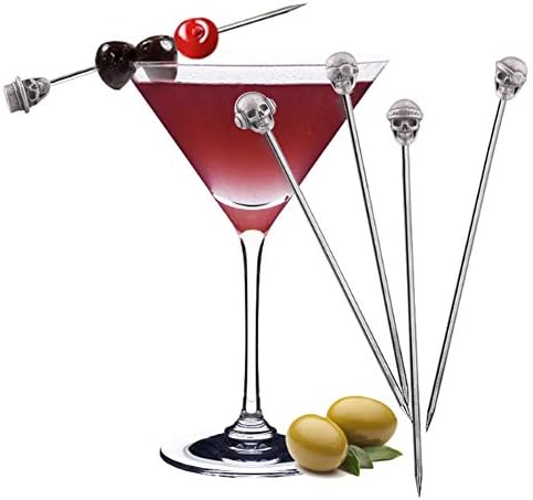 Skull Cocktail Picks Martini Picks Reusable Olive Picks Garnish Skewer
