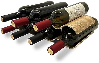 Wine Racks Countertop, 2-Tier Wooden Wine Rack Inserts for Cabinet