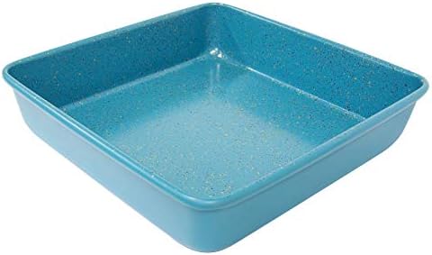 casaWare 9.5-inch Square Cake Pan (Blue Granite)