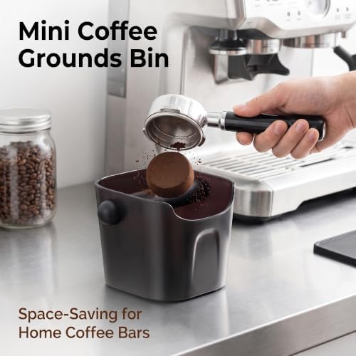 Li&Zhao Espresso Puck Knock Box - Plastic Coffee Grounds Bin with