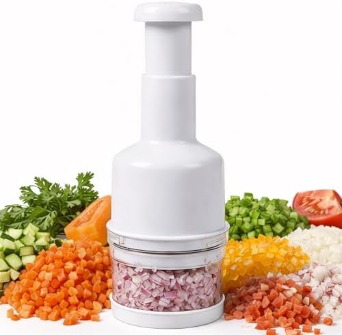Manual Vegetable & Food Chopper – Handheld Onion, Garlic, Nut & Veggie