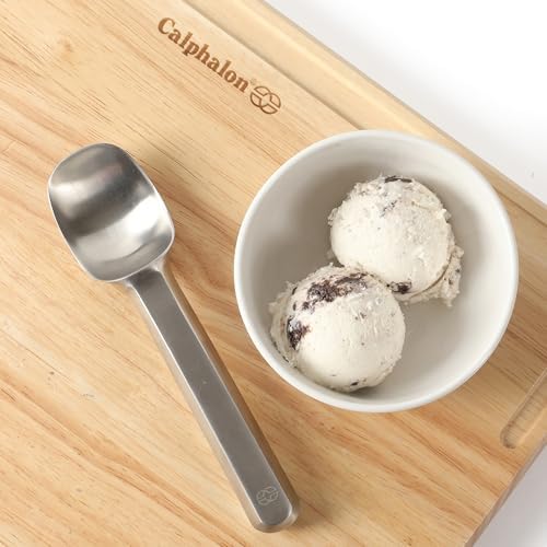 Calphalon Prime Ice Cream Scoop, Stainless Steel Solid Scoop with