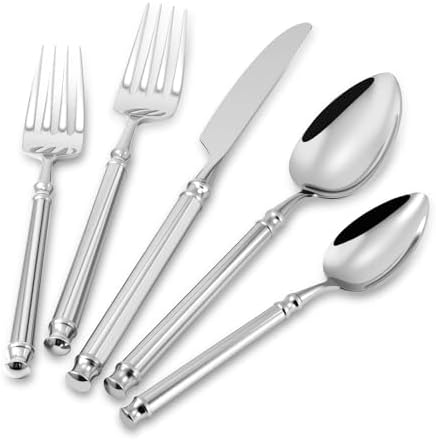 DEACORY Silverware Set 18/10 Stainless Steel Vintage Flatware Set