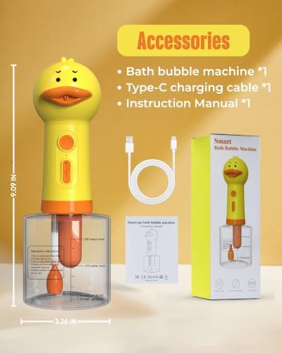 Electric Dog Shampoo Dispenser Dog Shampoo Sprayer Duck Shampoo Foamer