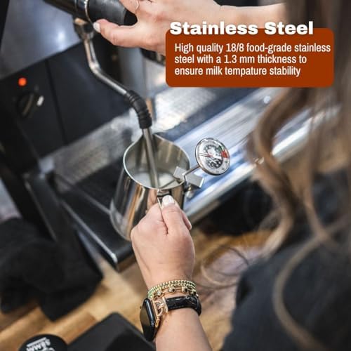 Barista Basics 20 Oz Silver Stainless Steel Milk Frother Pitcher