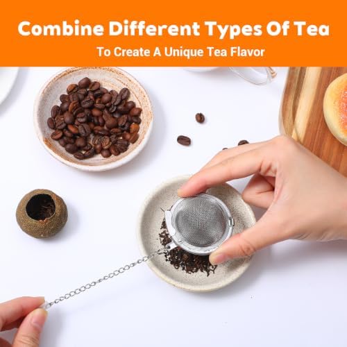 30Pcs Stainless Steel Mesh Tea Ball, 2 inches Tea Strainers, Loose