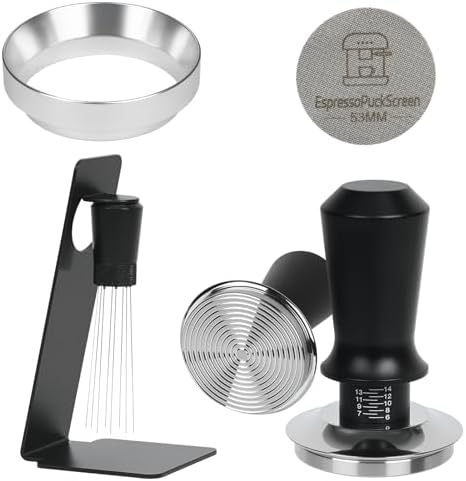 53mm Espresso Tools, Coffee Tamper, WDT Tool, Dosing Funnel, Puck