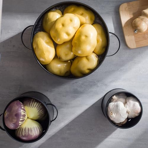 FTVOGUE Potato Onion Garlic Storage Bin Set, Airtight Ventilated Food