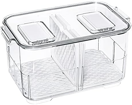Slideep 11'' Large Food Storage Containers, Fridge Produce Saver