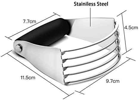 Stainless Steel Dough Blender & Bench Scraper,Plastic Bowl Scraper