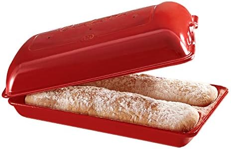 Emile Henry Ciabatta Bread Baker. Burgundy Red