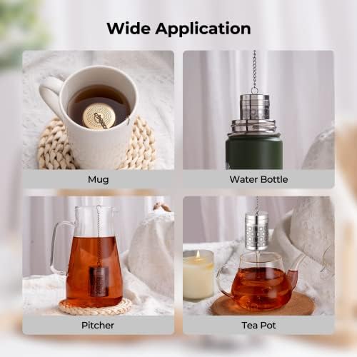 Reinmoson Extra Fine Mesh Tea Infuser for Loose Leaf Tea Steeper