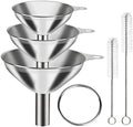 6 Pcs Stainless Steel Mini Funnels for Kitchen use. Large Tiny Small