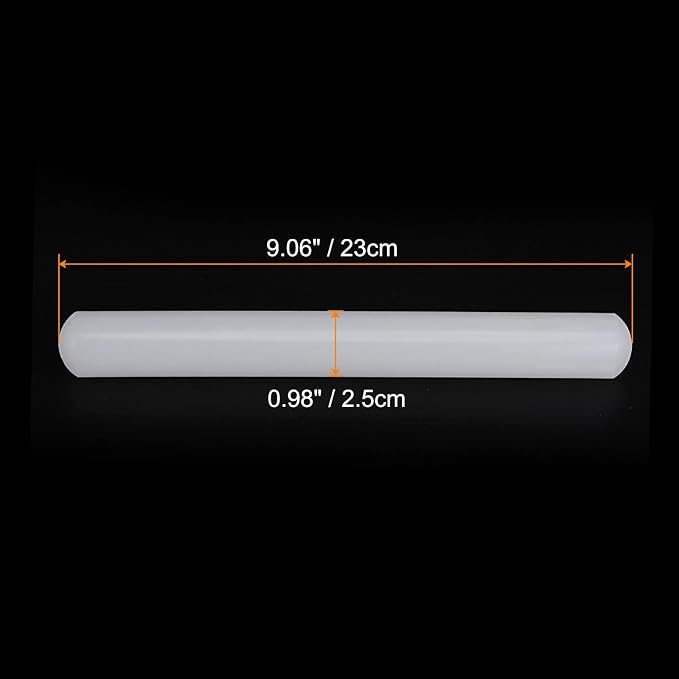 HARFINGTON Fondant Rolling Pin 9 Inch x 0.98 Inch PP Plastic Non-Stick Fondant - Image 2