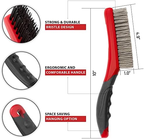 Lavaxon Wire Brush Set, 10 Inches, Pack of 2