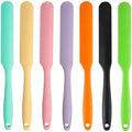 7 Pcs Silicone Jar Spatula Set, Sourdough Spatula, Long Handle Thin