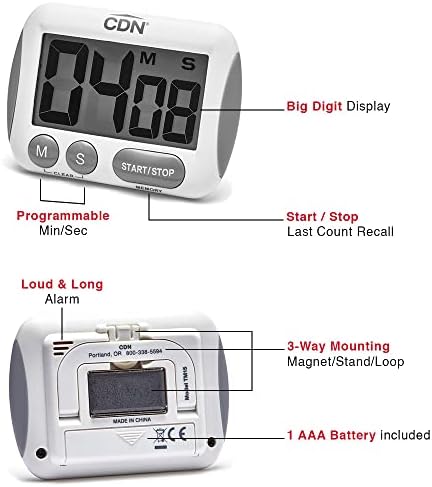 CDN Extra-Big Digit Timer | Counts Up & Down, 100 Minutes by Minutes &