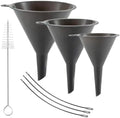 Plastic Kitchen Funnel Set of 3, Food Grade Funnels for Kitchen Use