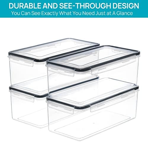 Vtopmart 4-Pack 3.2L Airtight Pasta Storage Containers