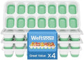 Ice Cube Tray, Ice Cube Trays for Freezer 4 Pack with Lids, Ice Tray