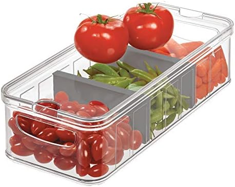 iDesign Recycled Plastic Crisp Large Divided Fruit and Vegetable