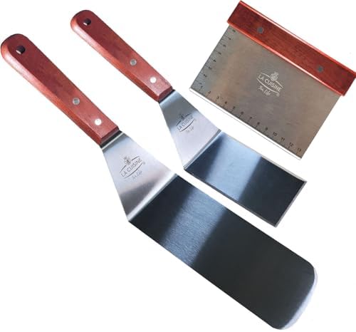 La Cuisine 3 PC Stainless Steel Griddle Spatula Set — Standard & Long