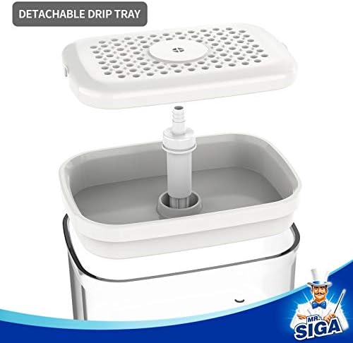 MR.SIGA Dish Soap Dispenser with Sponge Holder, White