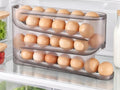Egg Holder for Fridge, 4-Tier Auto Rolling FIFO Egg Dispenser for Eggs