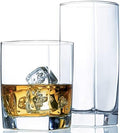 Square Everyday Drinking Glasses - Set of 16 Kitchen Drinkware Glass