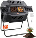 VEVOR Compost Bin, 43-Gal Dual Chamber Tumbler