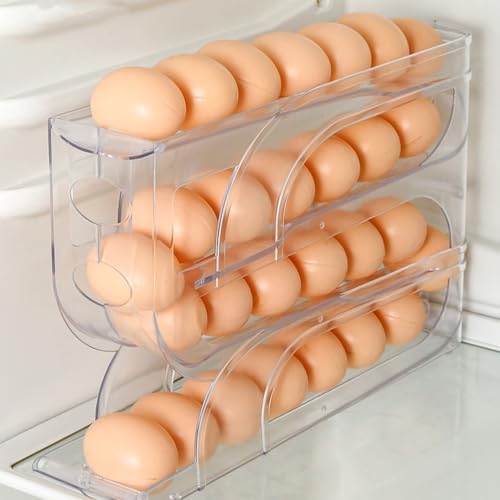 Rolling Egg Dispenser for Refrigerator | Egg Holder for Fridge