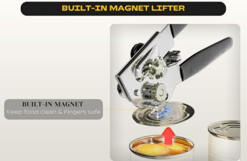 Heavy Duty Can Opener with Magnet – Commercial Can Opener Manual for