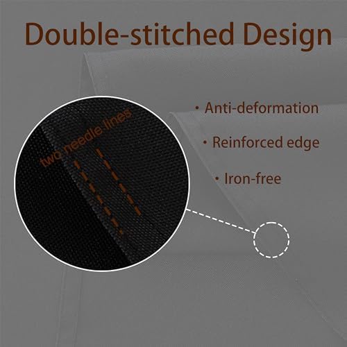 Black Oval Tablecloth, 52 x 70 Inch, Stain and Wrinkle Resistant