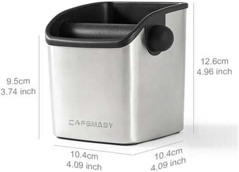 CAFEMASY Coffee Grounds Puck Knockbox Espresso Durable Stainless Steel