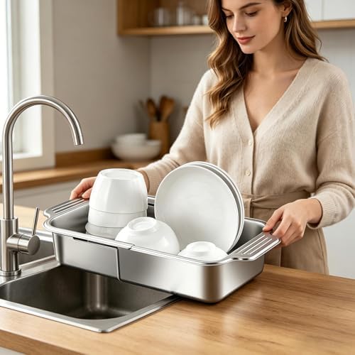 Expandable Strainer Over The Sink Expandable Washing Colander Basket