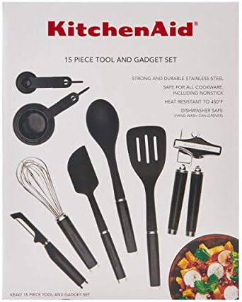 KitchenAid Classic Tool and Gadget Set, 15-Piece, Black