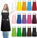 15-Pack Adult Aprons for Women Men, Adjustable Strap, 2 Pockets