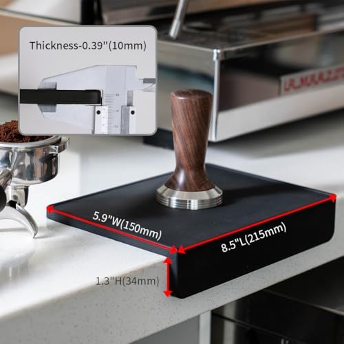 Watchget Espresso Tamping Mat & Knock Box - Coffee Knock Box with
