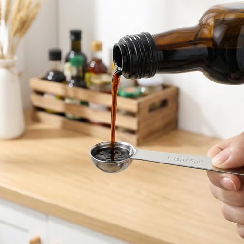 5 Pcs 1 Teaspoon Measuring Spoons, 5 ml/1Tsp/1/3 Tablespoon/5 cc