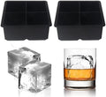 Large Ice Cube Trays Silicone (2.5-Inches) - Giant Cocktail Silicone
