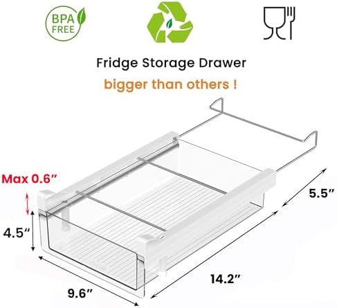 vacane Deeper Refrigerator Drawer, 14-19.5 Inches