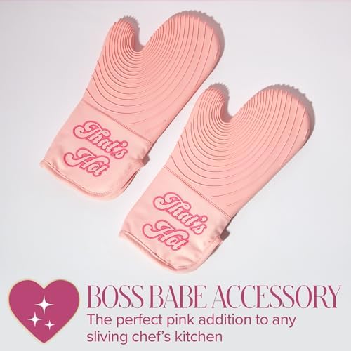 Paris Hilton Oven Mitt Set, 2-Piece, Pink