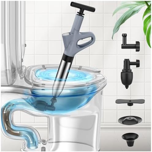Toilet Plunger, High Pressure Air Drain Blaster, Grey