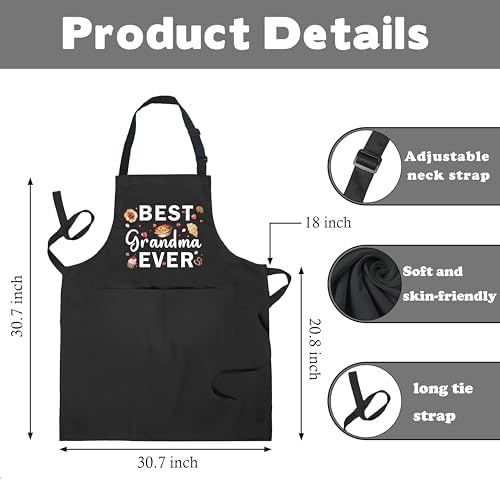 Abuela Ever Adjustable Aprons with Pockets, Grandma Gifts for Birthday