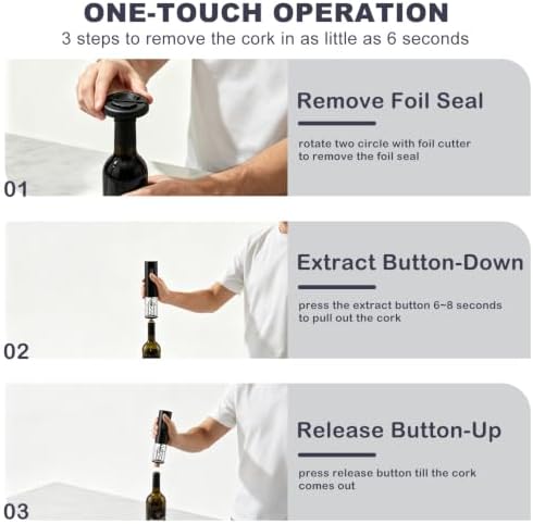 COKUNST USB Rechargeable Electric Wine Bottle Opener with Foil Cutter