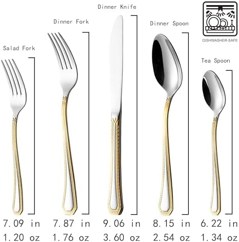 'Greek Key' 75-pc Luxury Flatware Set, Dining Silverware Cutlery