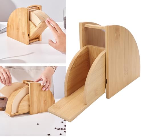 Pissente Coffee Filter Paper Stand, Fan Shaped Coffee Paper Storage